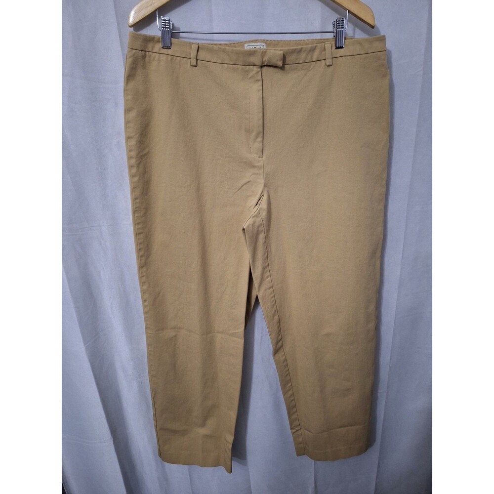 Vintage LL Bean Khaki Chino Pants Women's Sz 20 Regular Cotton Preppy Academia